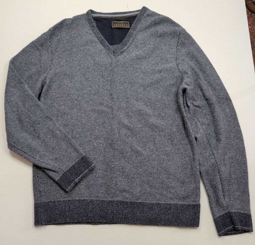 Jos. A.Bank Reserve Italian Cashmere Blend Knit V-Neck Sweater Size XXL Pullover
